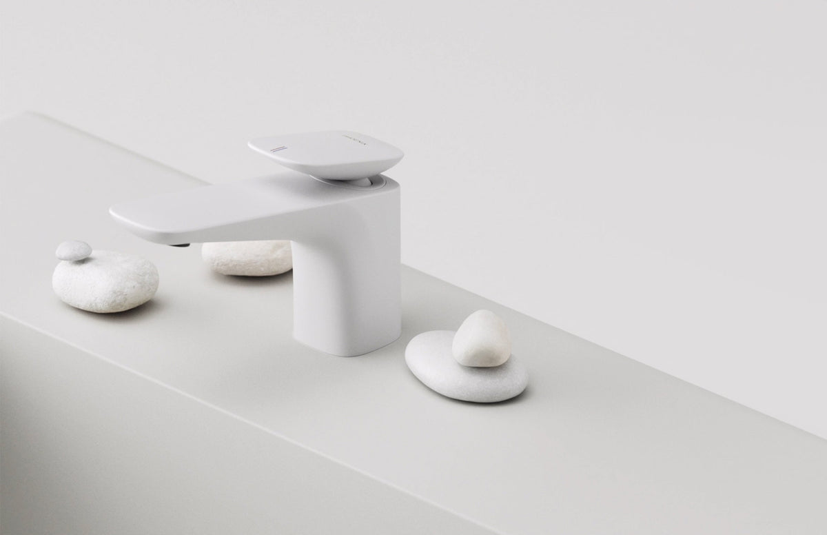 Nuage Basin Mixer - Lead Free - Matte White