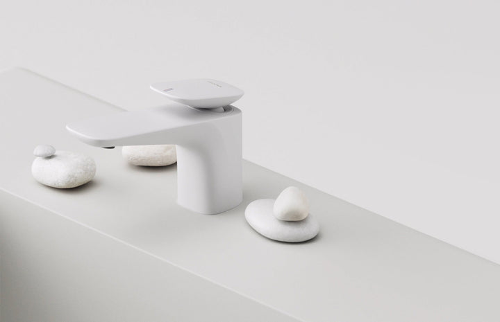 Nuage Basin Mixer - Lead Free - Matte White