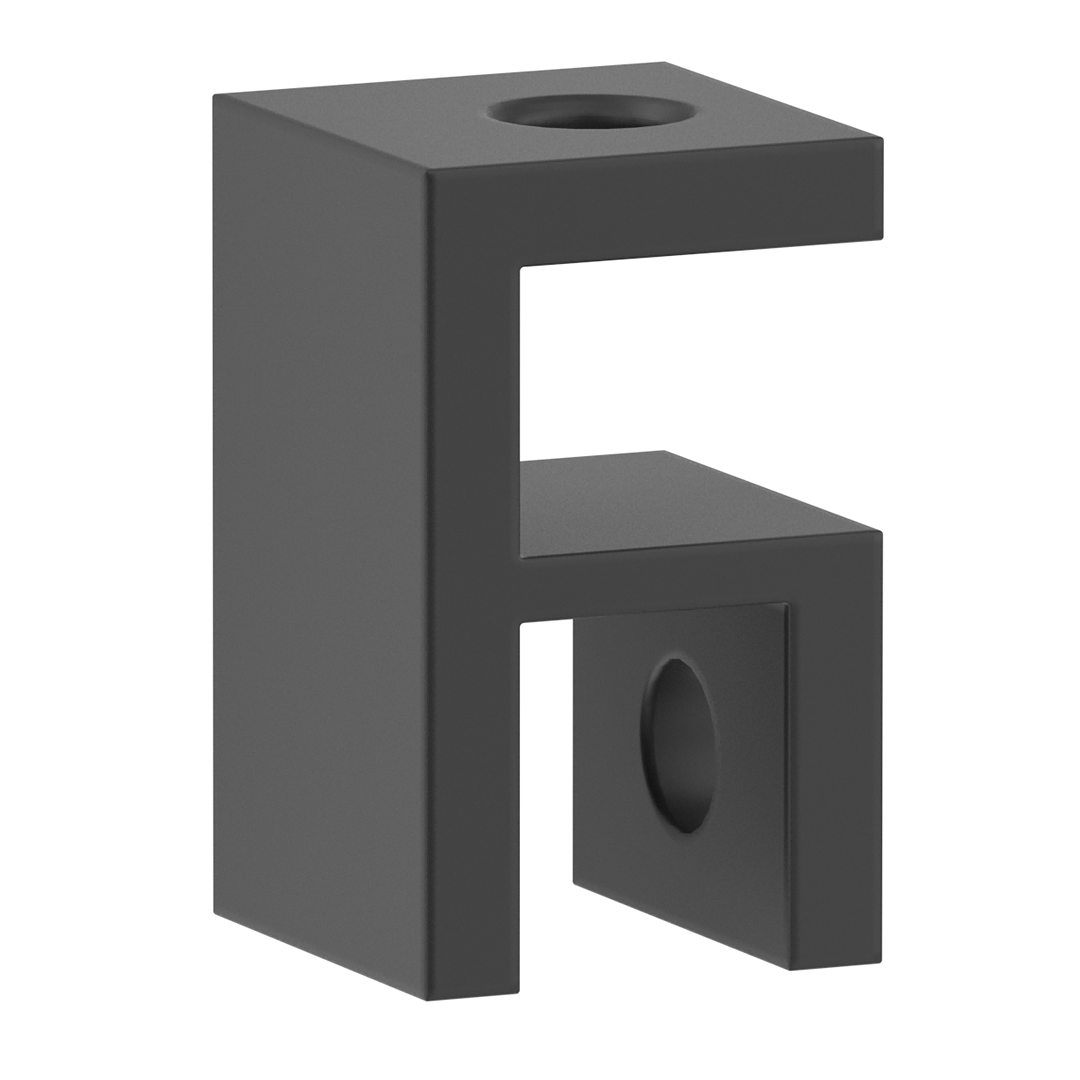 Shower Screen Top Plate Bracket - Black
