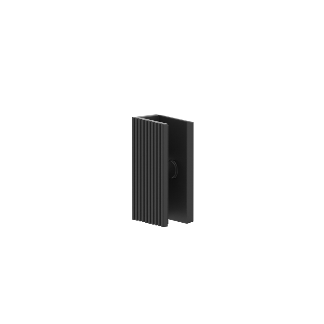 Shower Screen Wall Bracket – Fluted — Black