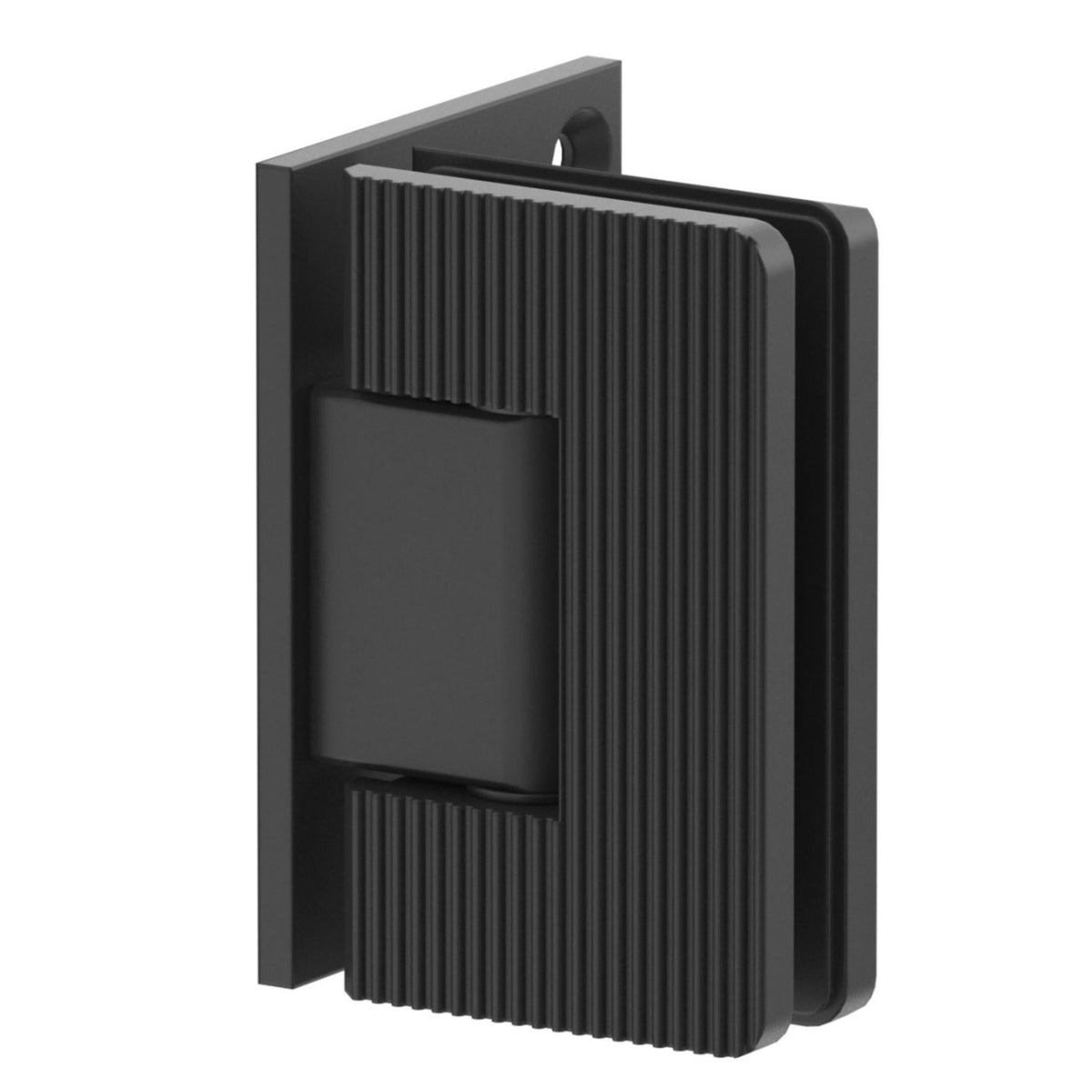 Shower Screen Hinge – Fluted – Glass To Wall - BLK